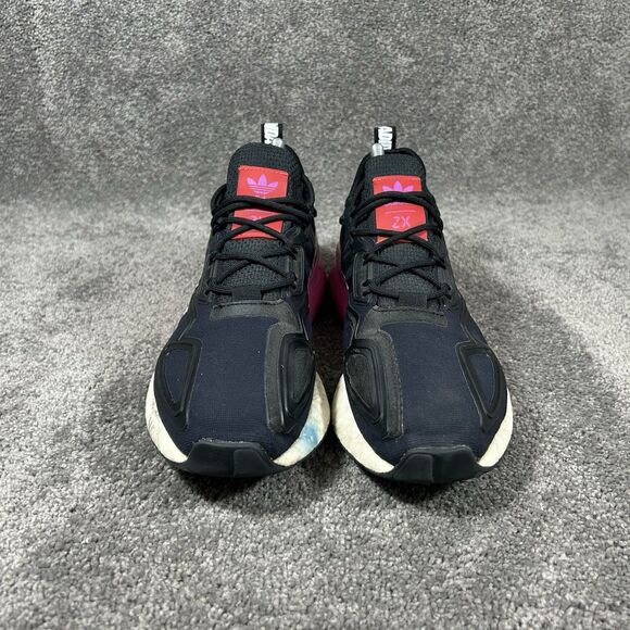 Adidas ZX 2K Boost FX7050 Womens Sz 8.5 Black Wordmark Heel Stripe Running Shoes - Picture 4 of 13